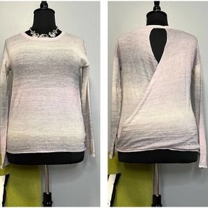 PrAna Nightingale Purple Mountain Lightweight Knit Open Back Sweater XL